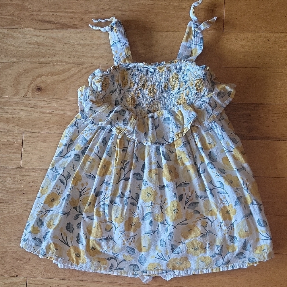 cupcakes & cashmere Yellow Floral Kids Dress Spring/Easter